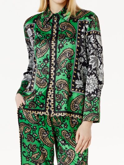 Πουκαμίσα satin εμπριμέ